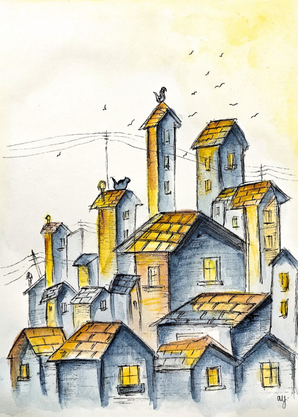 A Crowded Rooftop