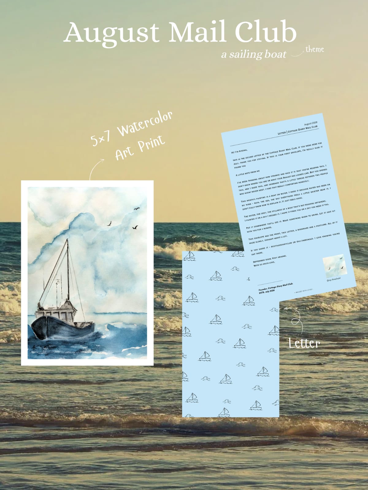 August Mail - A Sailing Boat