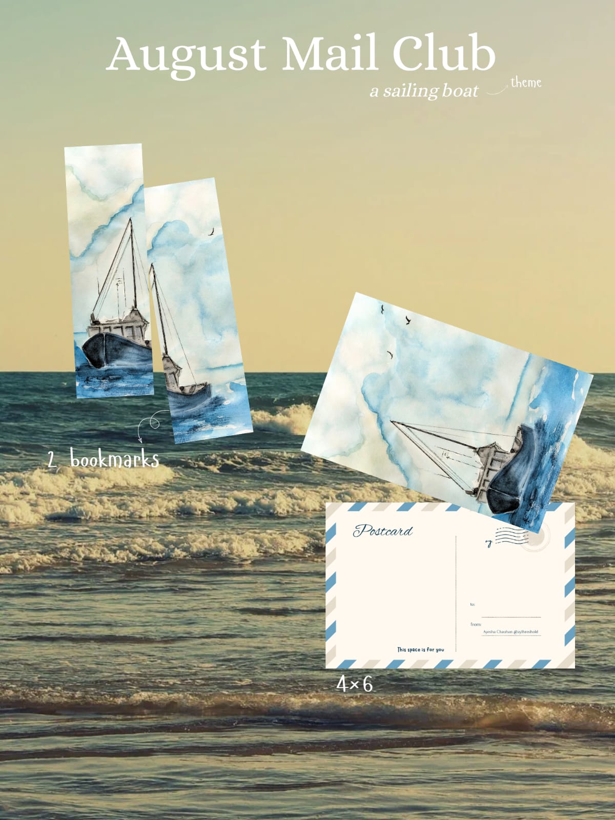 August Mail - A Sailing Boat
